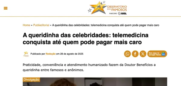 Observatório dos Famosos — A queridinha das celebridades